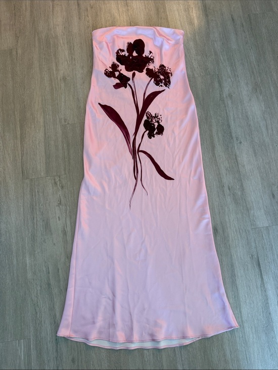 Anthropologie Dresses & Skirts - Anthropologie Pink Silk Formal Maxi Dress Large